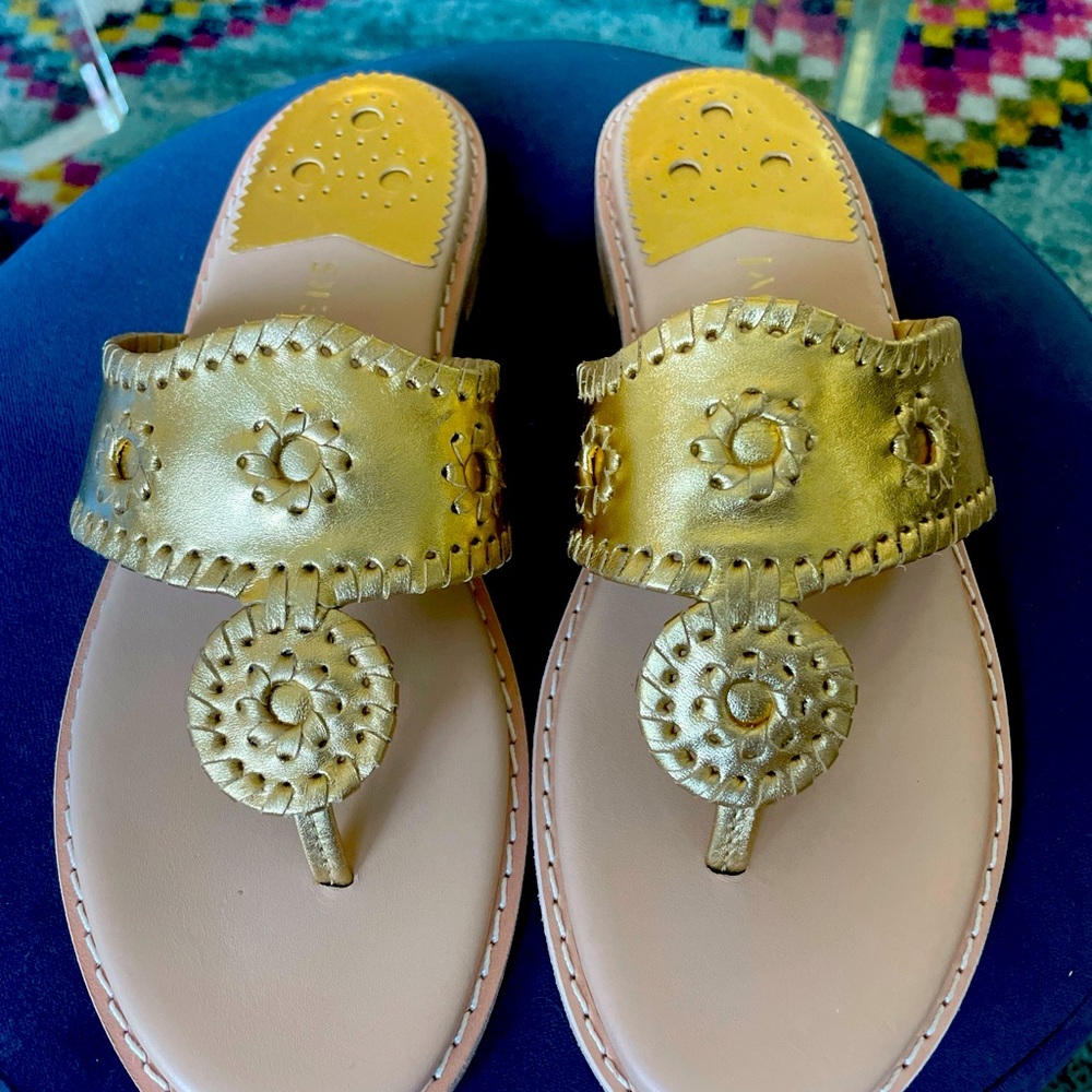 Jack Rogers Gold with cushion